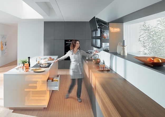 תכנון מטבח - Blum Inspirations - לתכנן מטבח שימושי ונוח | בלורן - מוצרי פרזול