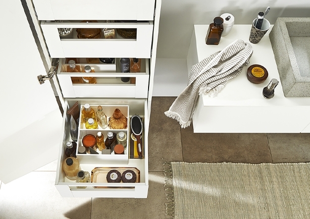 מגירות לארון אמבטיה | בלורן מוצרי פרזול איכותיים לאמבטיה