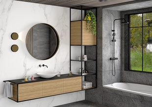 יחידות מידוף אלומיניום לאמבטיה (קאנטי)