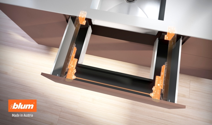 חדש בבלורן -  מנגנון טיפ און בלומושן למגירות כיור