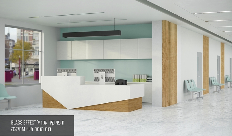 GLASS EFFECT אקריל ZC47DM מנטה משי GLASS EFFECT אקריל ZC47DM מנטה משי